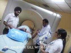 Dr. Anakhvir Gill doing Angiography Test